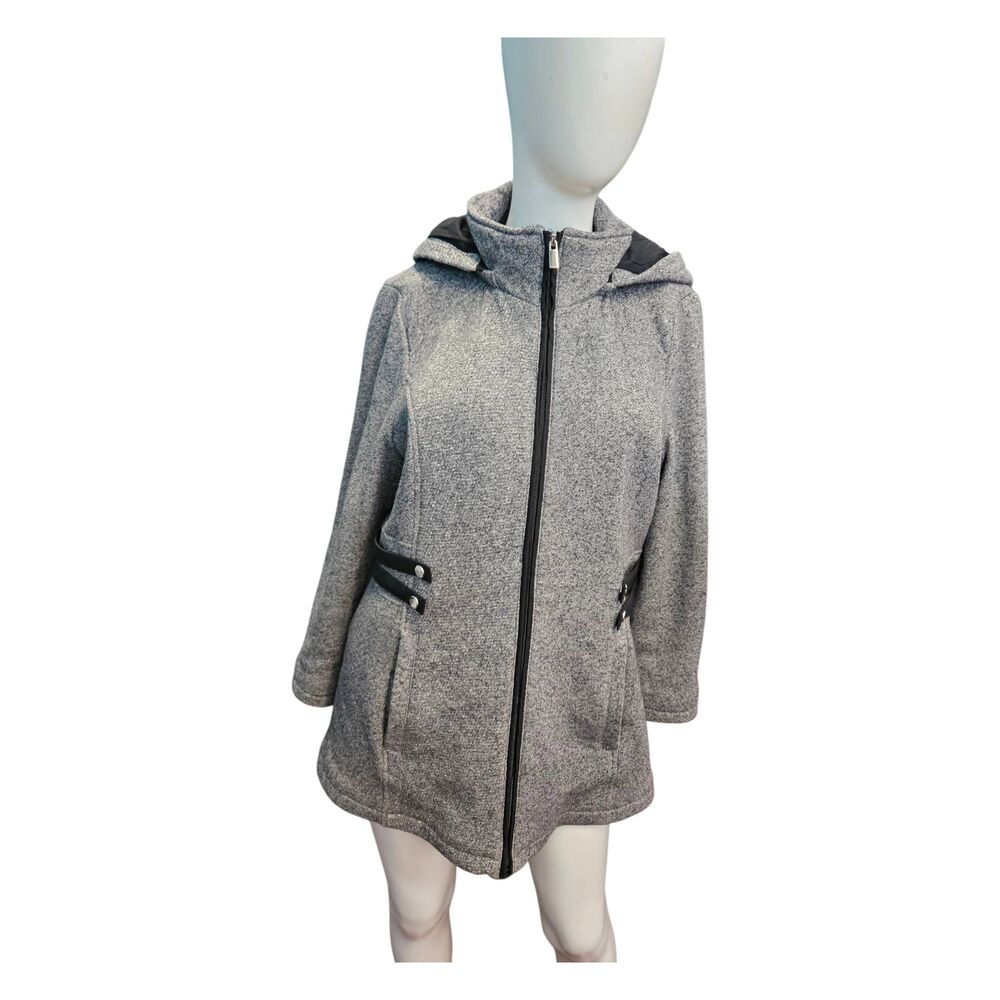 INTL D.E.T.A.I.L.S. Gray Hooded Winter Jacket Womens size Medium